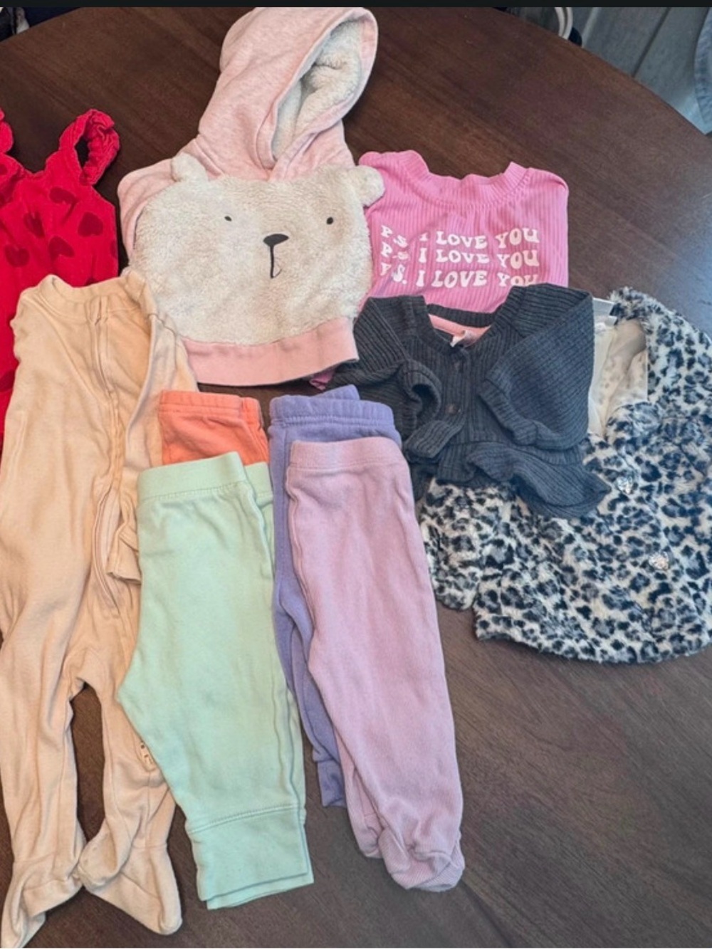 Baby Girl 3-6M Clothing Lot – 10 Pc Fall Winter Bundle-0178